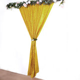 Add a Touch of Glamour to Your Event with the Gold Metallic Fringe Drapery Panel