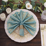 Turquoise Shimmer Sequin Dots Polyester Table Napkins