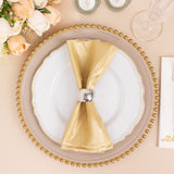 Elevate Your Table Setting with Champagne Striped Satin Linen Napkins
